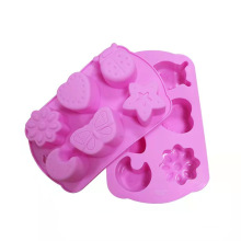 6 Cavity Insect Butterfly Moon Star Love Heart Mold For Ice Make Chocolate Cake Soap Making Silicone Insect Butterfly Soap Mold